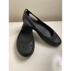 Crocs Slip On Black Kadee Slingback Flats Comfort Womens 9